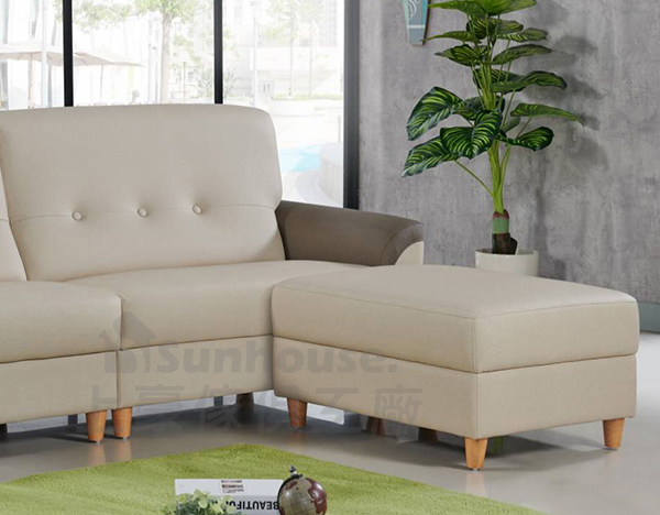 北歐風拼接L型貓抓皮沙發