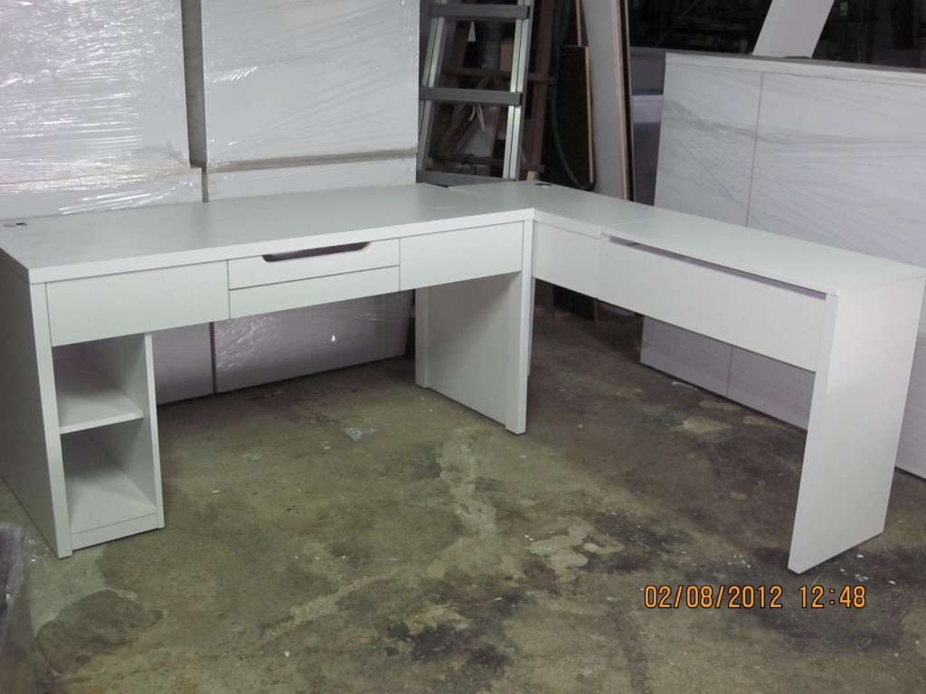 新營姜先生訂製L型電腦桌+鏡台