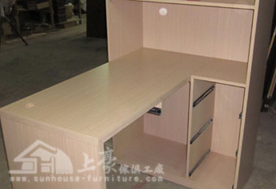 訂製一體設計書櫃電腦桌-2011年