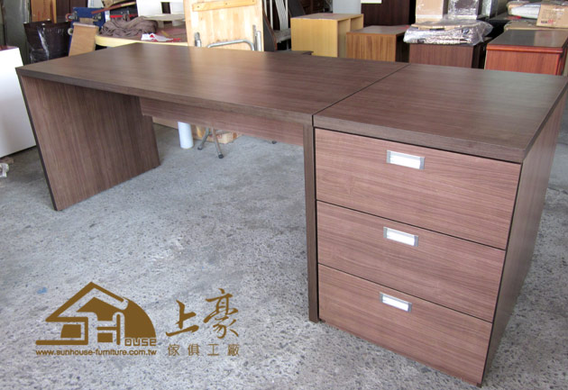 1503-3台北江先生訂製6尺ㄇ型電腦桌+2尺抽屜櫃